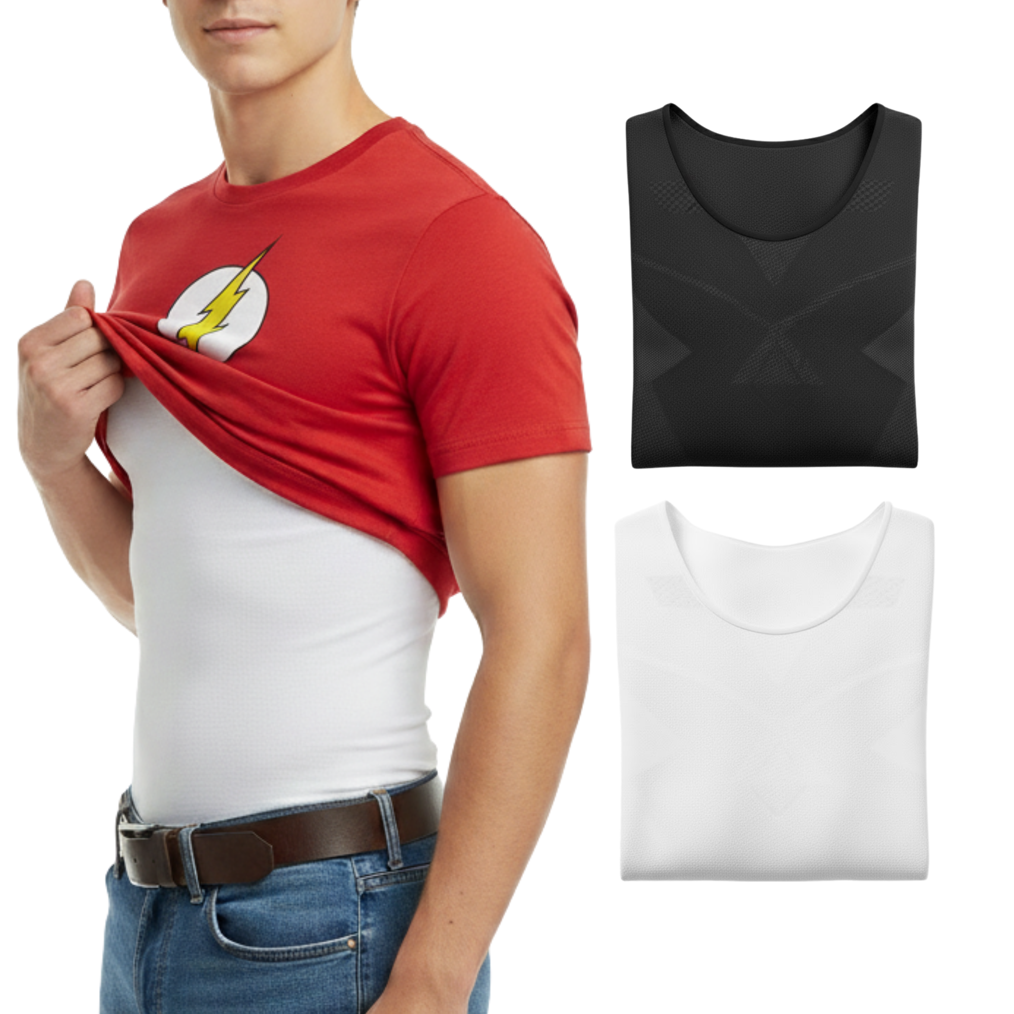 MaxxTEEM Seamless Gynecomastia Chest Compression Shirt