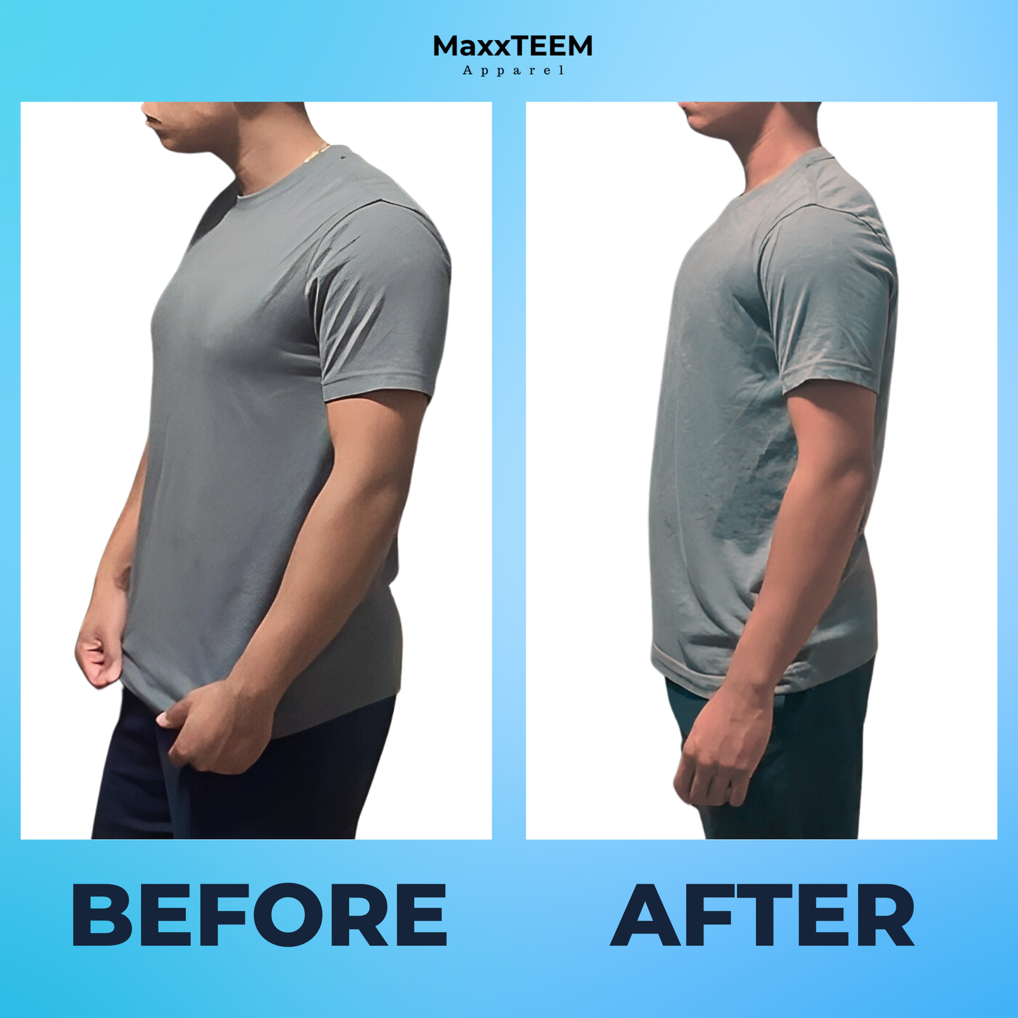 MaxxTEEM Seamless Gynecomastia Chest Compression Shirt