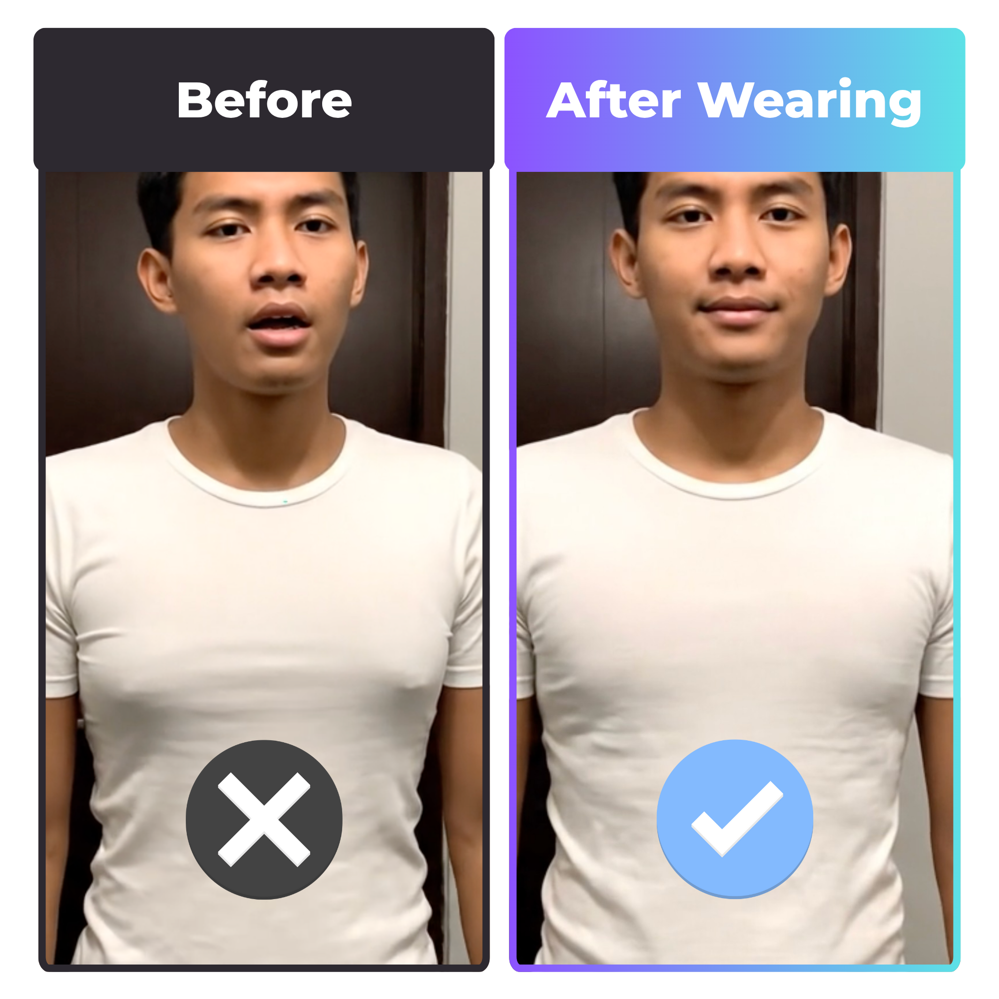 MaxxTEEM Seamless Gynecomastia Chest Compression Shirt