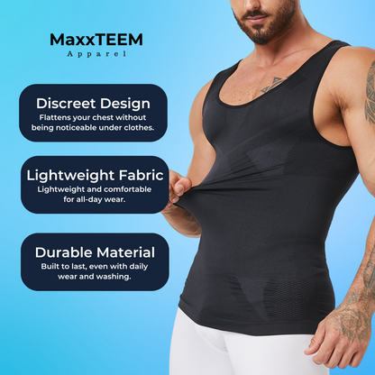 MaxxTEEM Seamless Gynecomastia Chest Compression Shirt